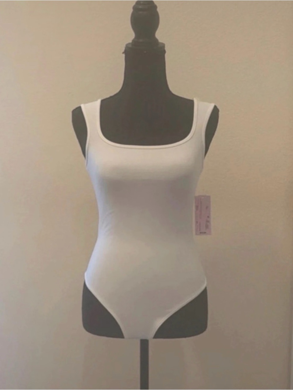 wild fable White Square Neck Tank Bodysuit